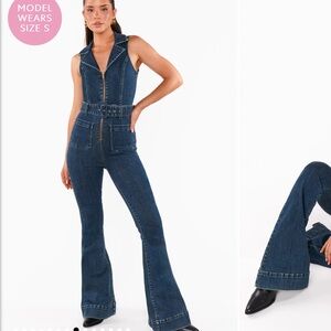 Show Me Your Mumu Denim Jumpsuit